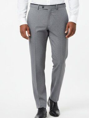 Calvin Klein Mens Jerome Glen Plaid Slim Fit Dress Pants Gray 40w x 32L